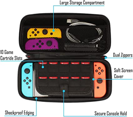 Nintendo Switch Case, Hard Protective Carry Travel & Storage Case Cover