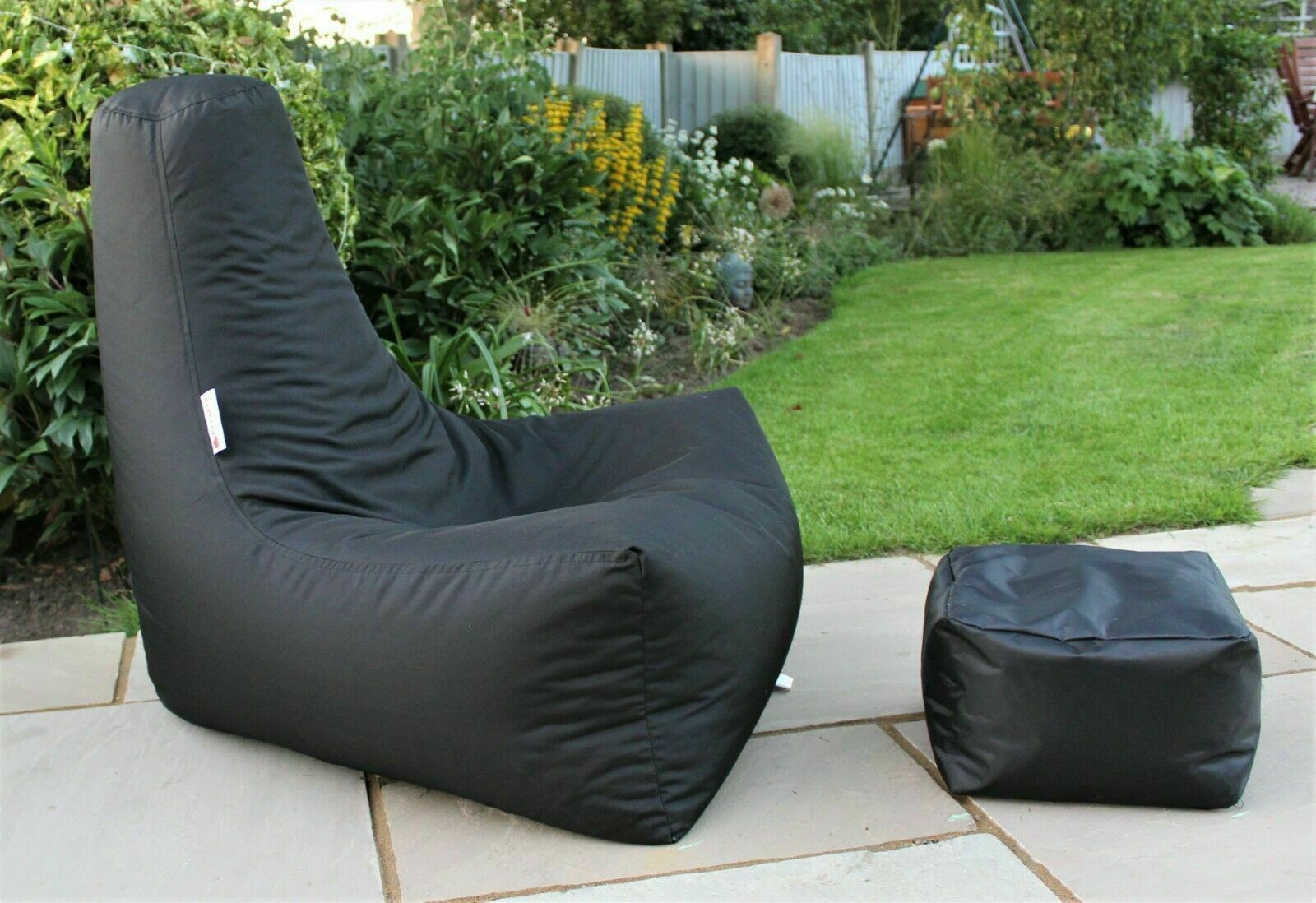 Bean Bag Large Gaming Chair Beanbag Indoor & Outdoor Garden Chair Incl Footstool