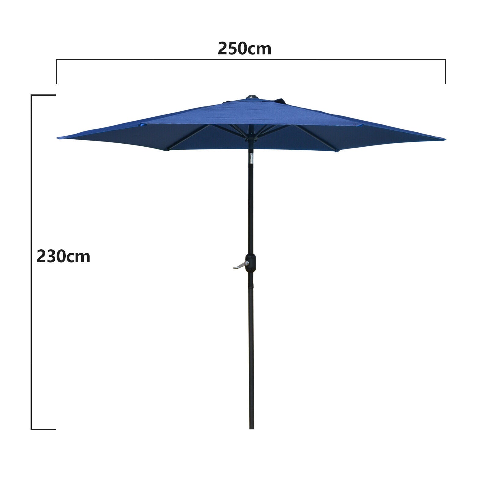 2.5 Patio Parasol Sunshade Garden Umbrella Outdoor Canopy Tilt Crank