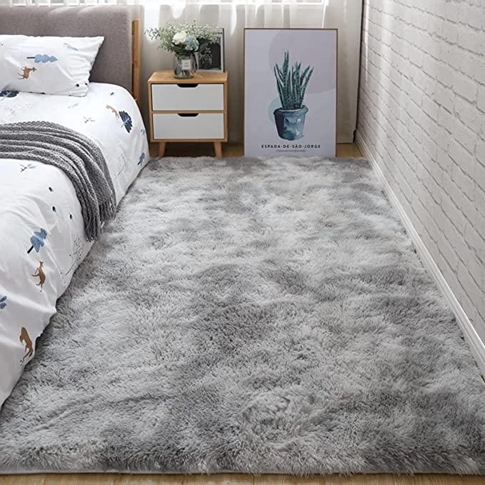 Bedroom Carpet Fluffy Carpet for Bedroom Shaggy Rug Anti-Slip Carpet Mat Super Soft Shaggy Fluffy Carpet