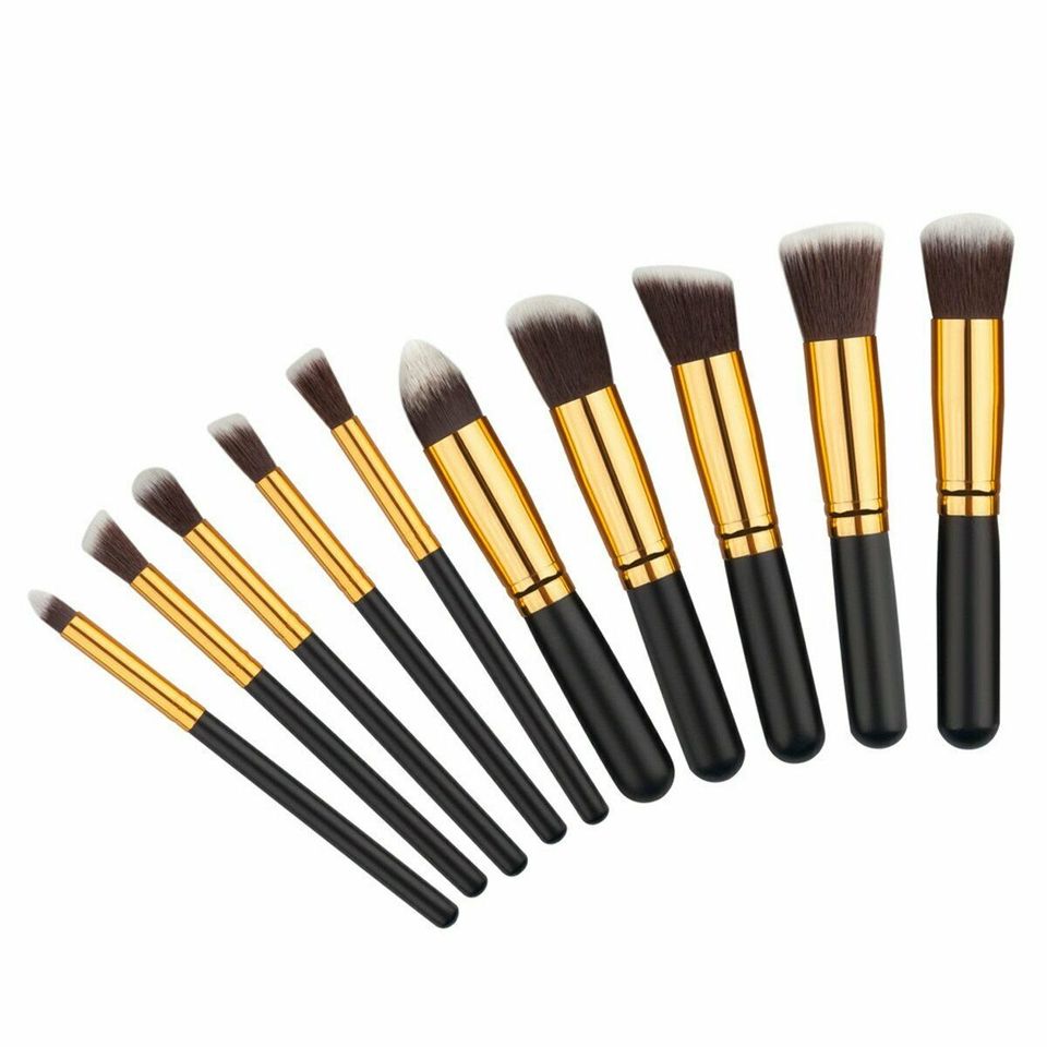 10 Pcs Make up Brushes Kabuki Eye shadow Blusher Face Foundation Makeup Brush