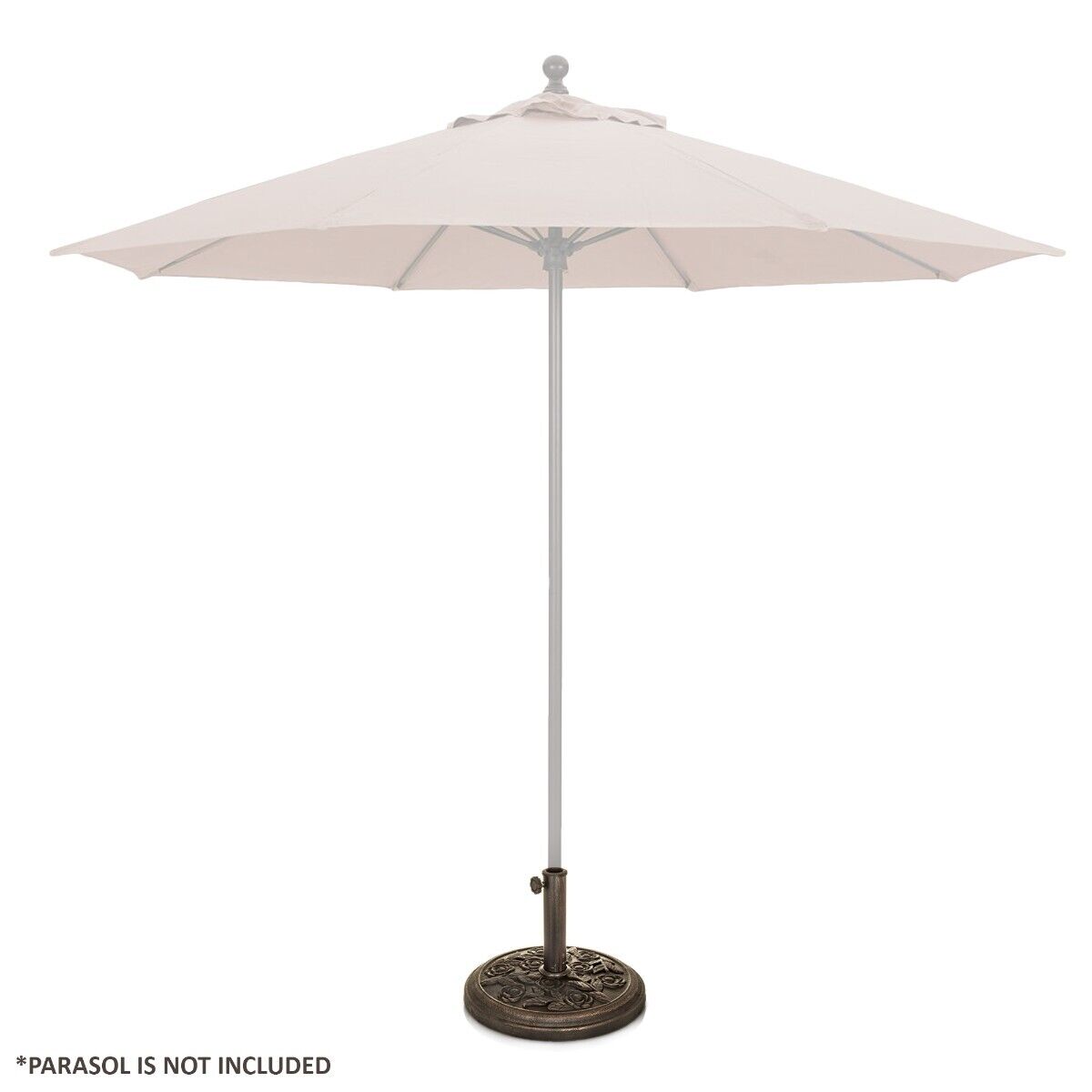 Outdoor Garden Parasol Base Stand Cast Iron Patio Umbrella Holder Free Standing