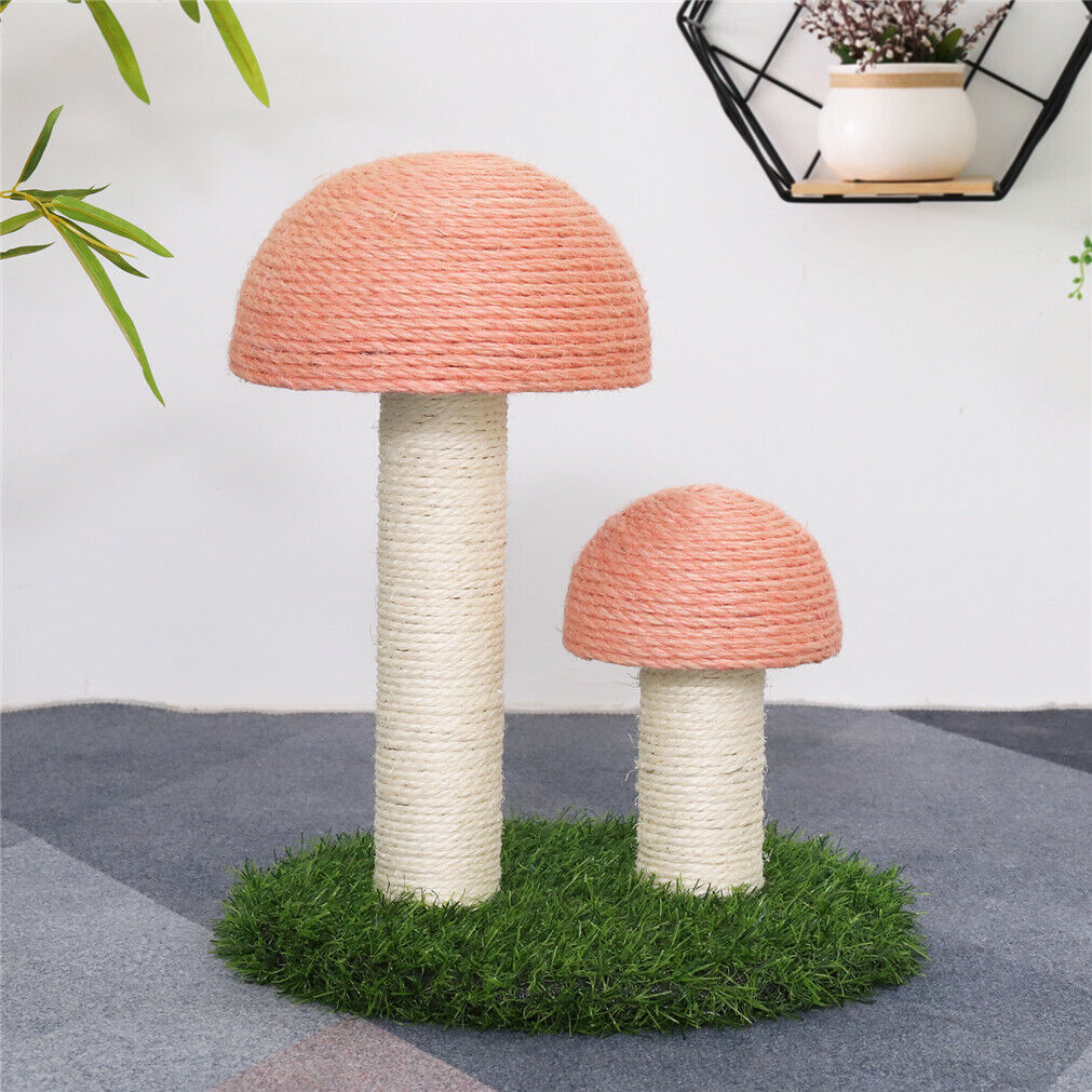 Mushroom Cat Tree Scratching Post Tower Climbing Activity Natural Sisal Ropes