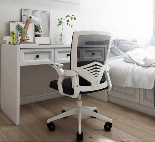 Ergonomic Office Chair Mesh Computer Desk Chair Flip-up Arms Height Adjustable