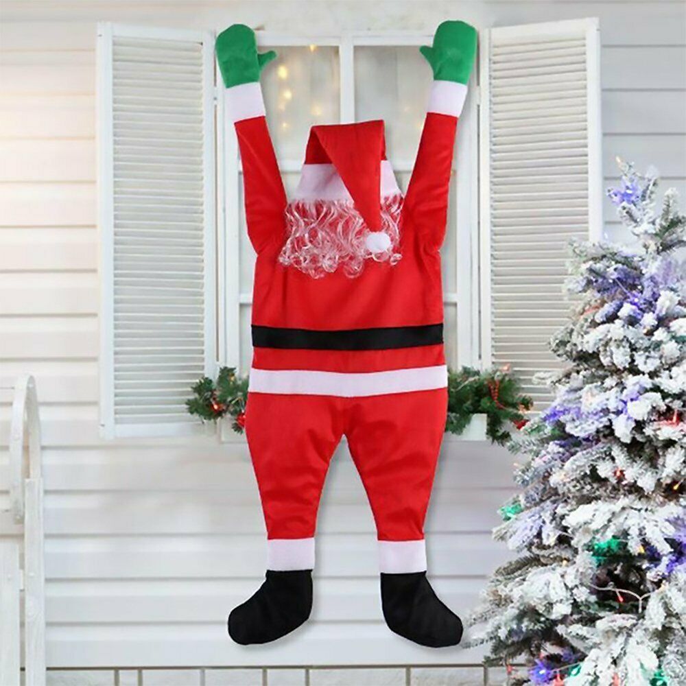 Christmas Hanging Santa Claus Decoration Yard Climbing Xmas Party Indoor Outdoor