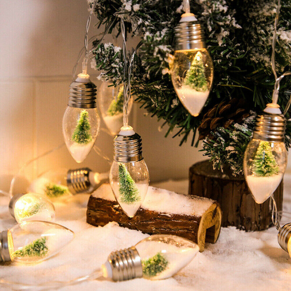 DIY Christmas Light String Tree Decoration Xmas Snow Globe Light Outdoor Lamp UK