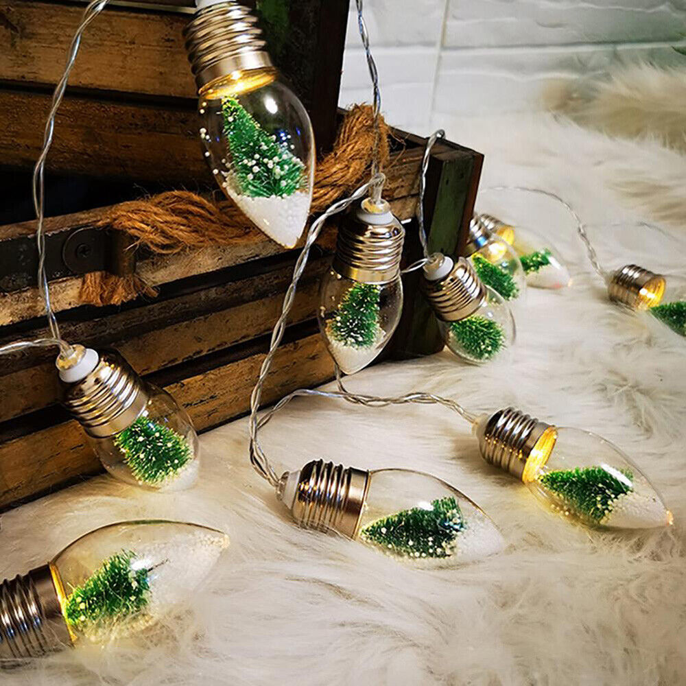 DIY Christmas Light String Tree Decoration Xmas Snow Globe Light Outdoor Lamp UK