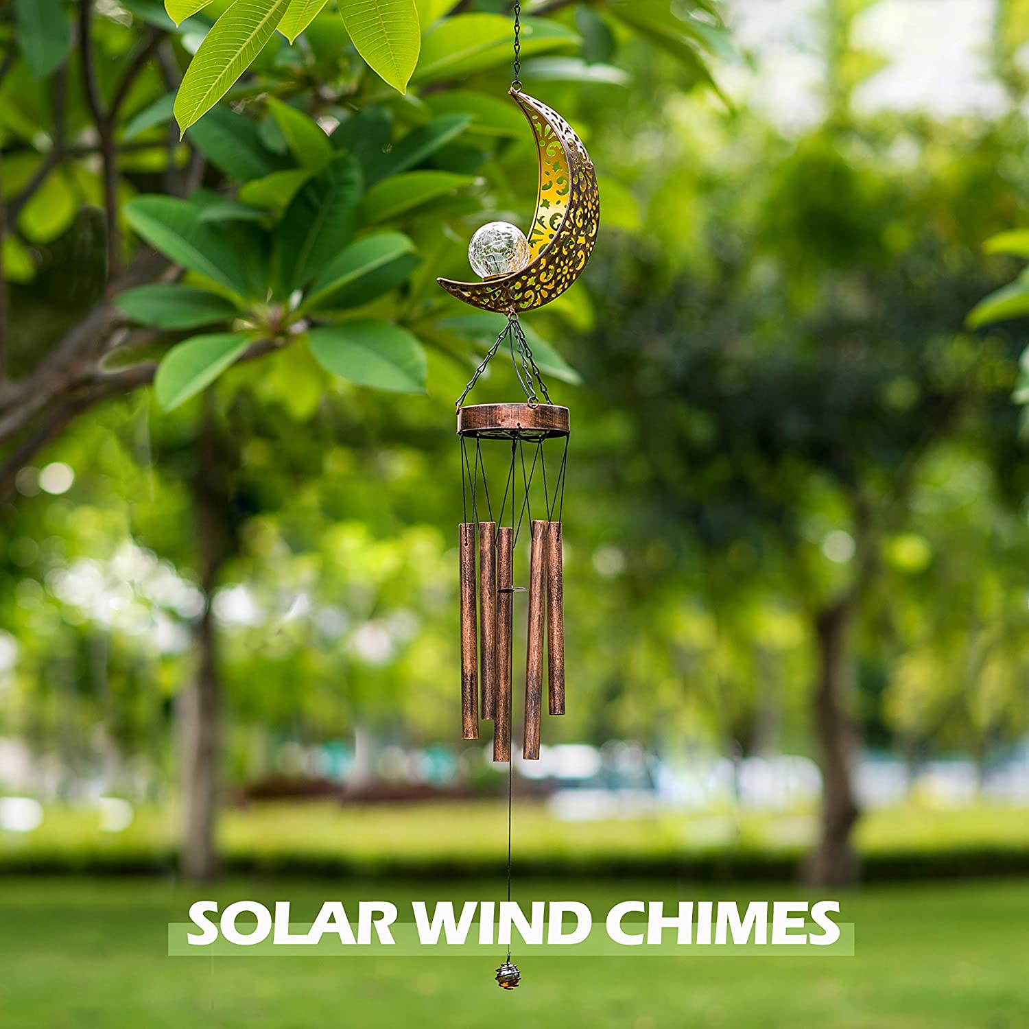 Wind Chimes LED Solar Lights Outdoor Garden Ornaments