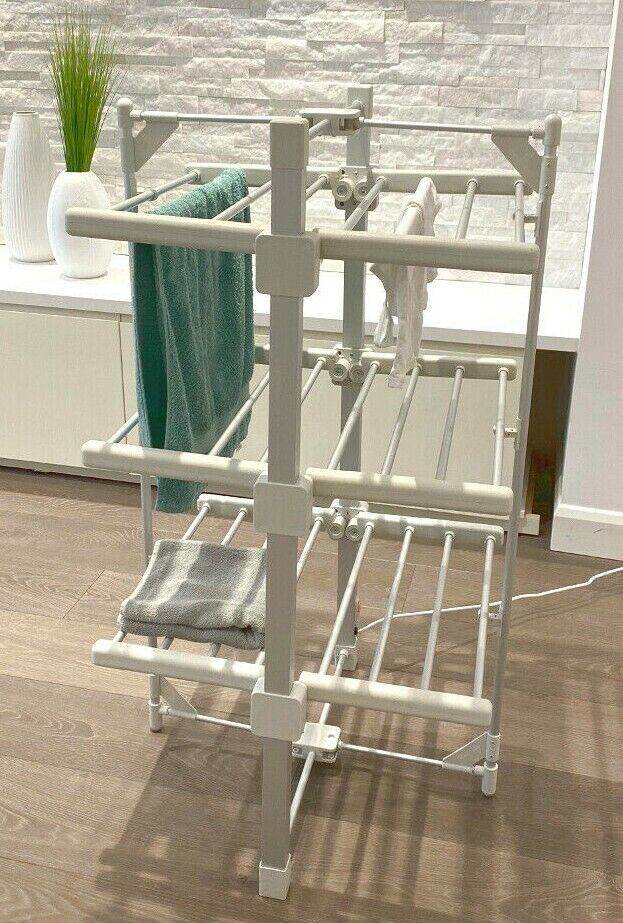 Clothes Airer Heated Dryer & Cover Economic Washing Laundry Tower Folding