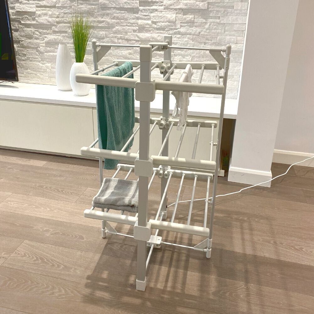 Clothes Airer Heated Dryer & Cover Economic Washing Laundry Tower Folding