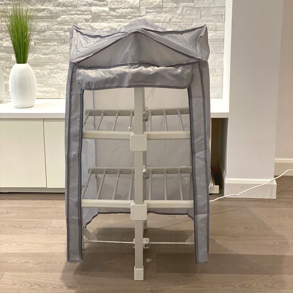 Clothes Airer Heated Dryer & Cover Economic Washing Laundry Tower Folding