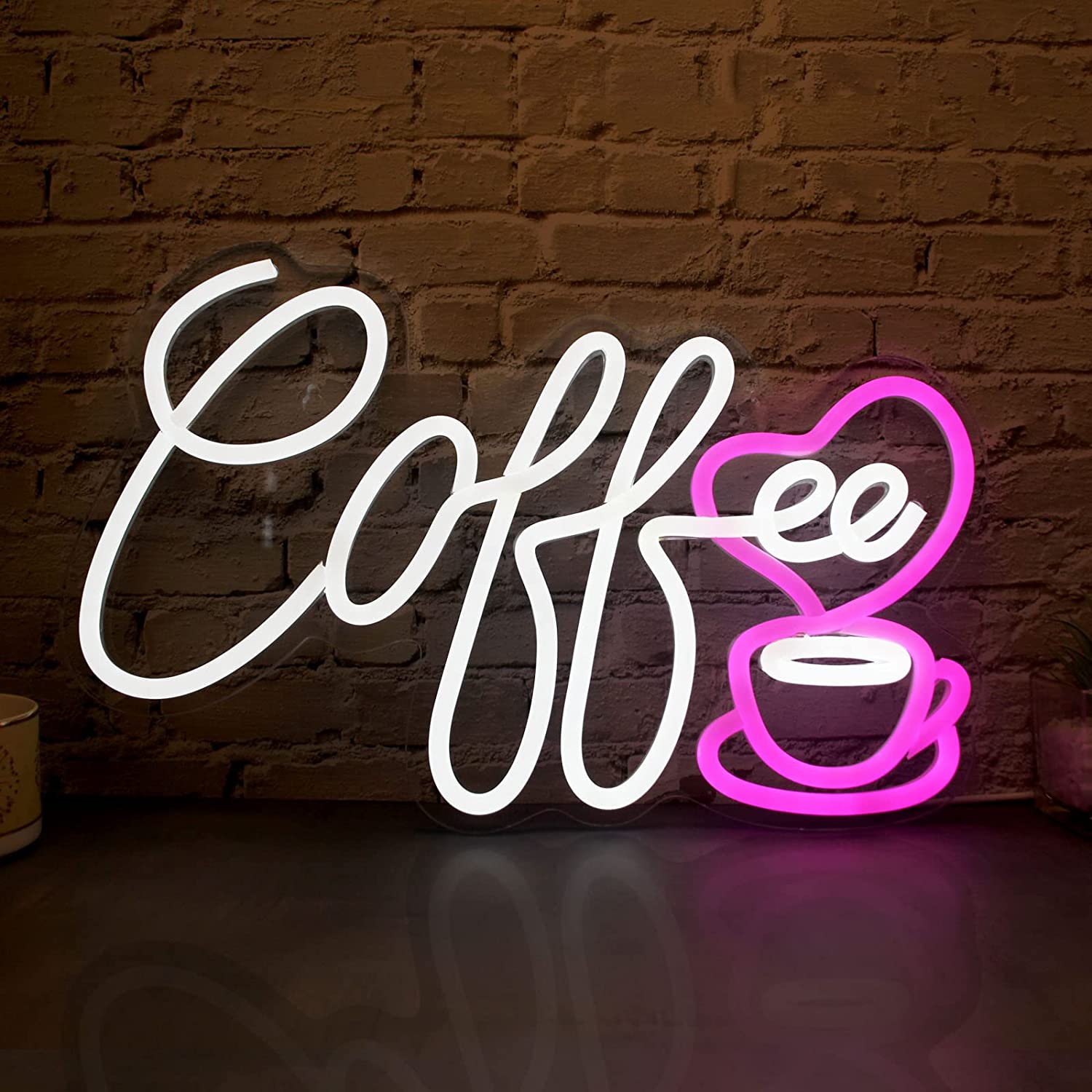 But First Coffee Neon Sign for Coffee Bar Pub Decor,Wall Art Decoration for Restranut Living Room,Led Light of Cafe