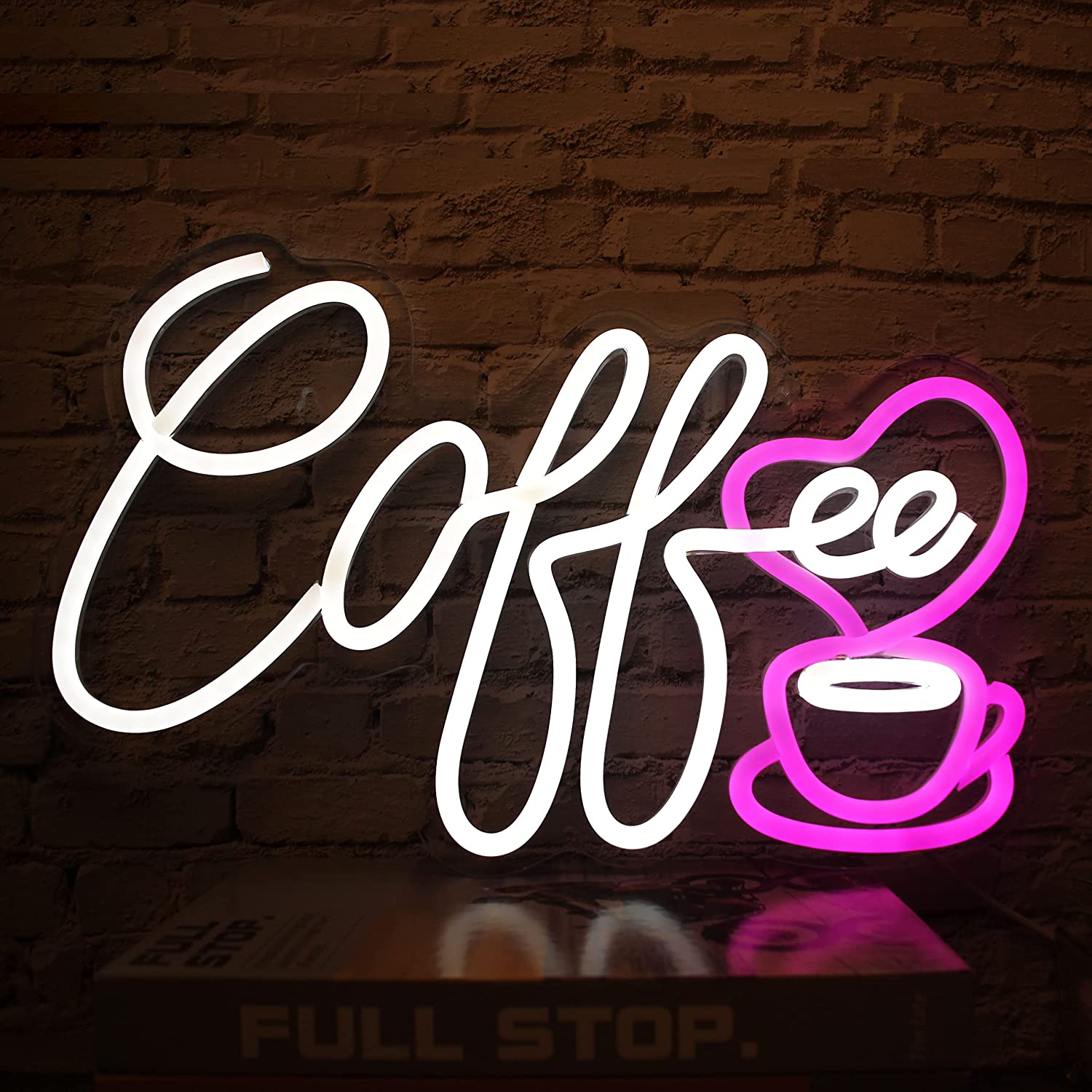 But First Coffee Neon Sign for Coffee Bar Pub Decor,Wall Art Decoration for Restranut Living Room,Led Light of Cafe