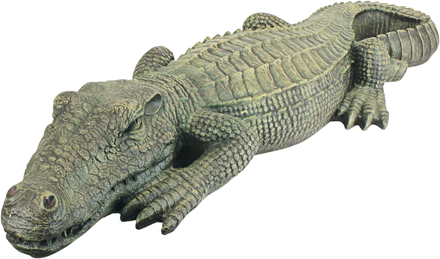 The Swamp Beast Lawn Alligator Crocodile Garden Sculpture, 94 cm, Polyresin, Full Color