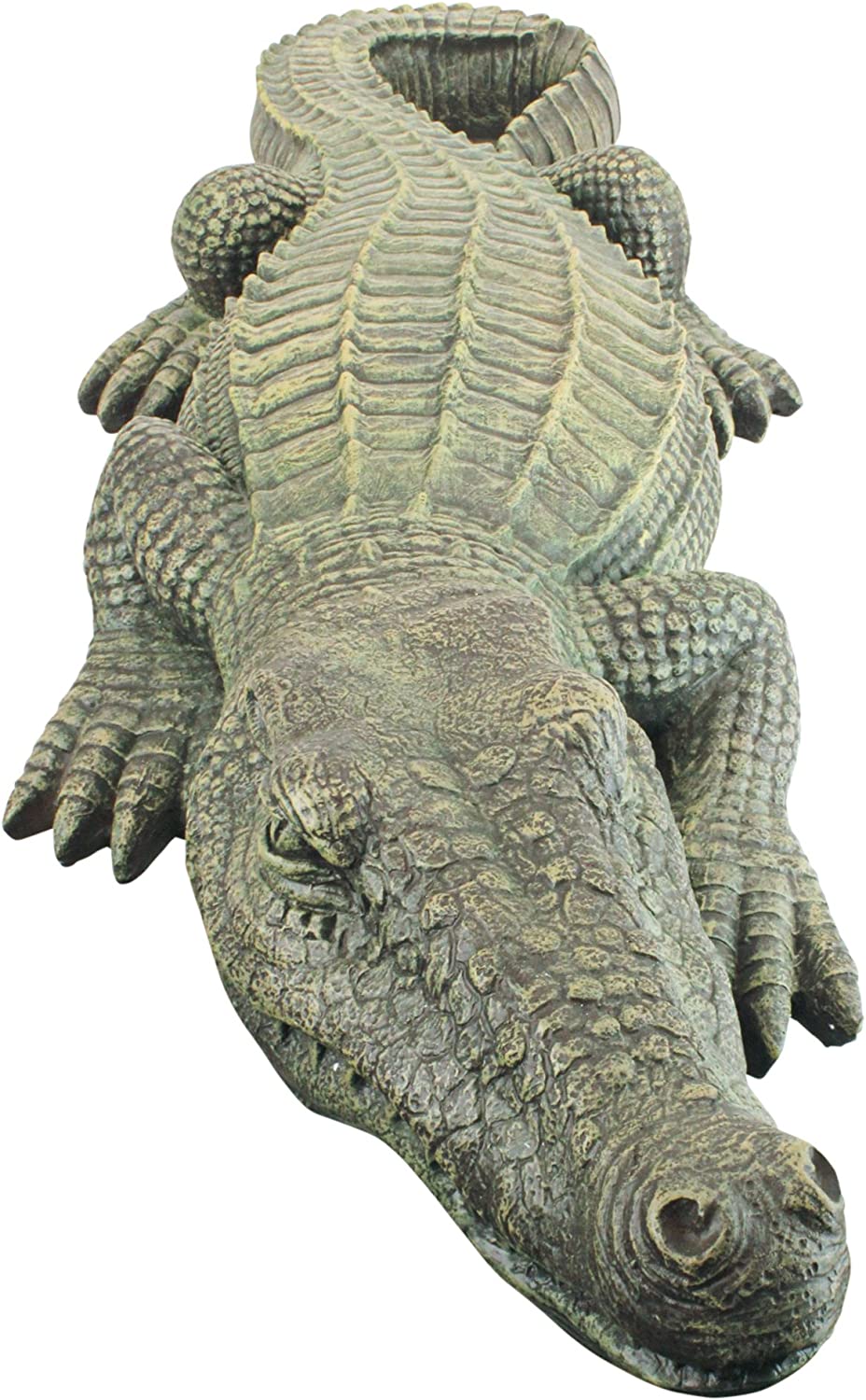 The Swamp Beast Lawn Alligator Crocodile Garden Sculpture, 94 cm, Polyresin, Full Color