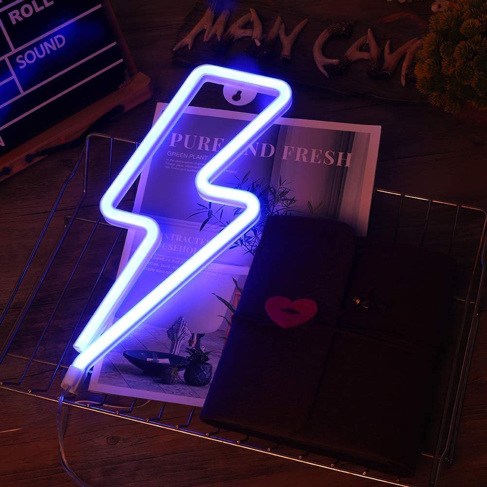 Neon Light Blue Sign