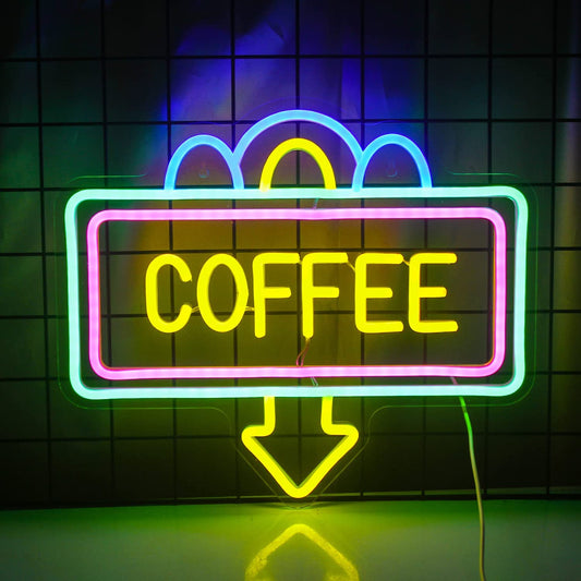 Coffee Neon Sign Cafe Neon Bar Sign Letter LED Sign Neon Sign Coffee