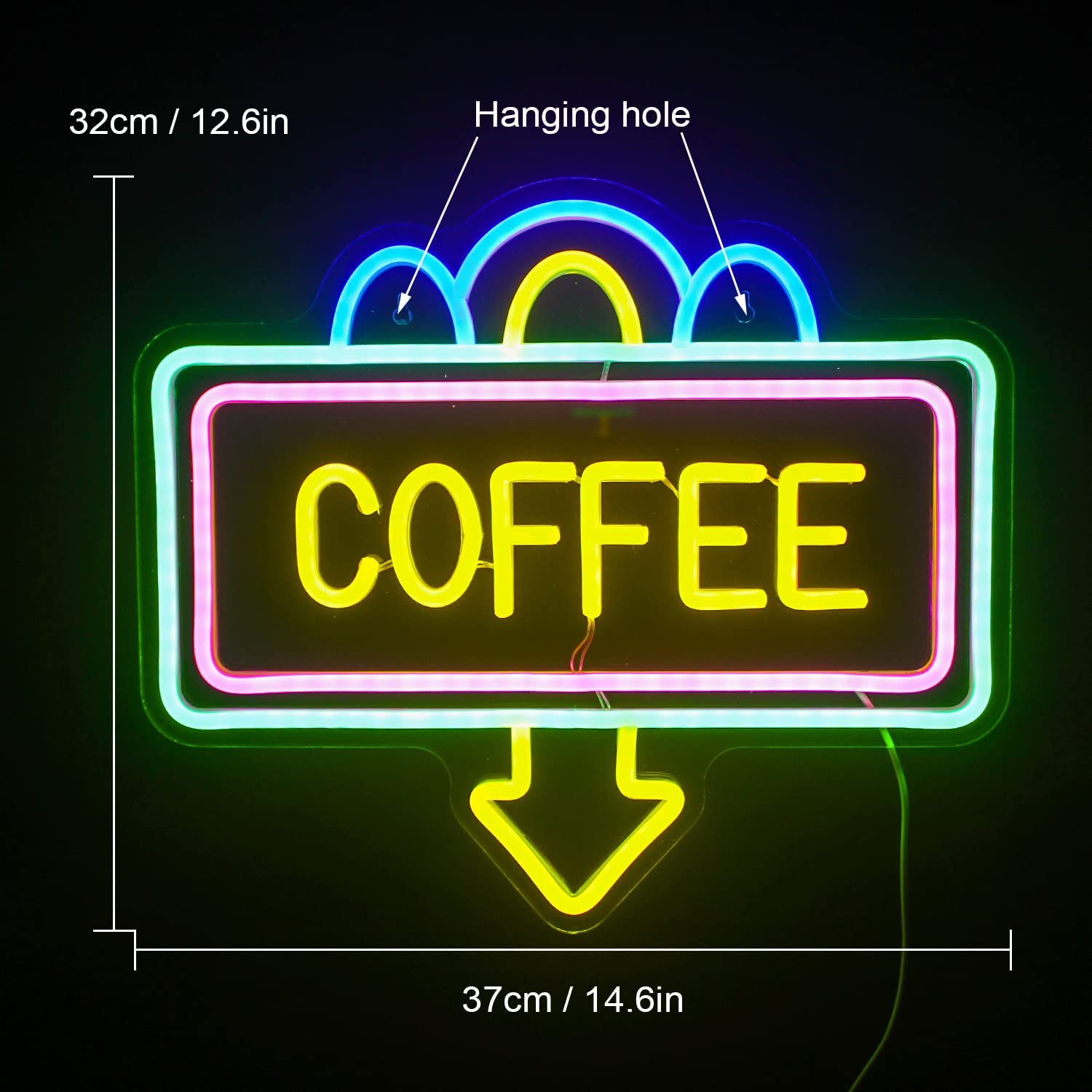 Coffee Neon Sign Cafe Neon Bar Sign Letter LED Sign Neon Sign Coffee