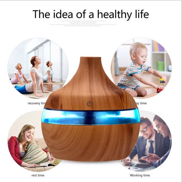 5V colorful wood grain aromatherapy machine-light brown