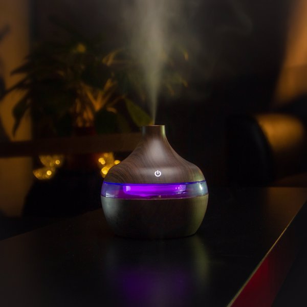 5V colorful wood grain aromatherapy machine-light brown