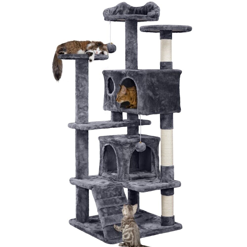 Cat Tree Cat Tower Cat Condo with Scratching Posts & Ladder for Cats Kittens