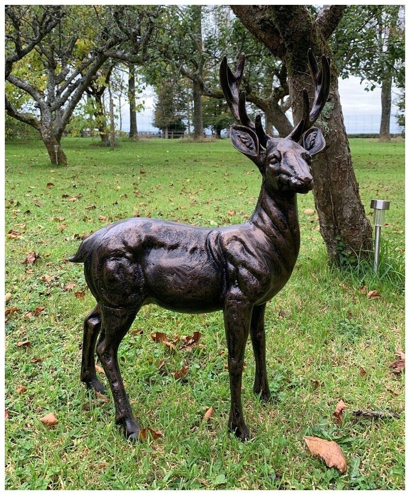 Stunning Standing Stag, Buck, Ornament cast from Aluminium - 67cm tall!