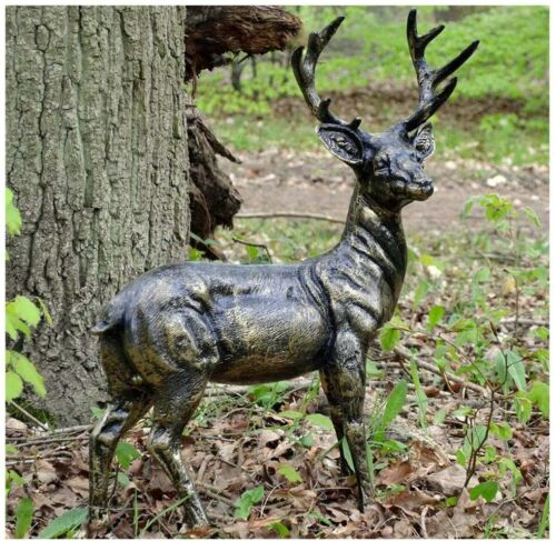 Stunning Standing Stag, Buck, Ornament cast from Aluminium - 67cm tall!