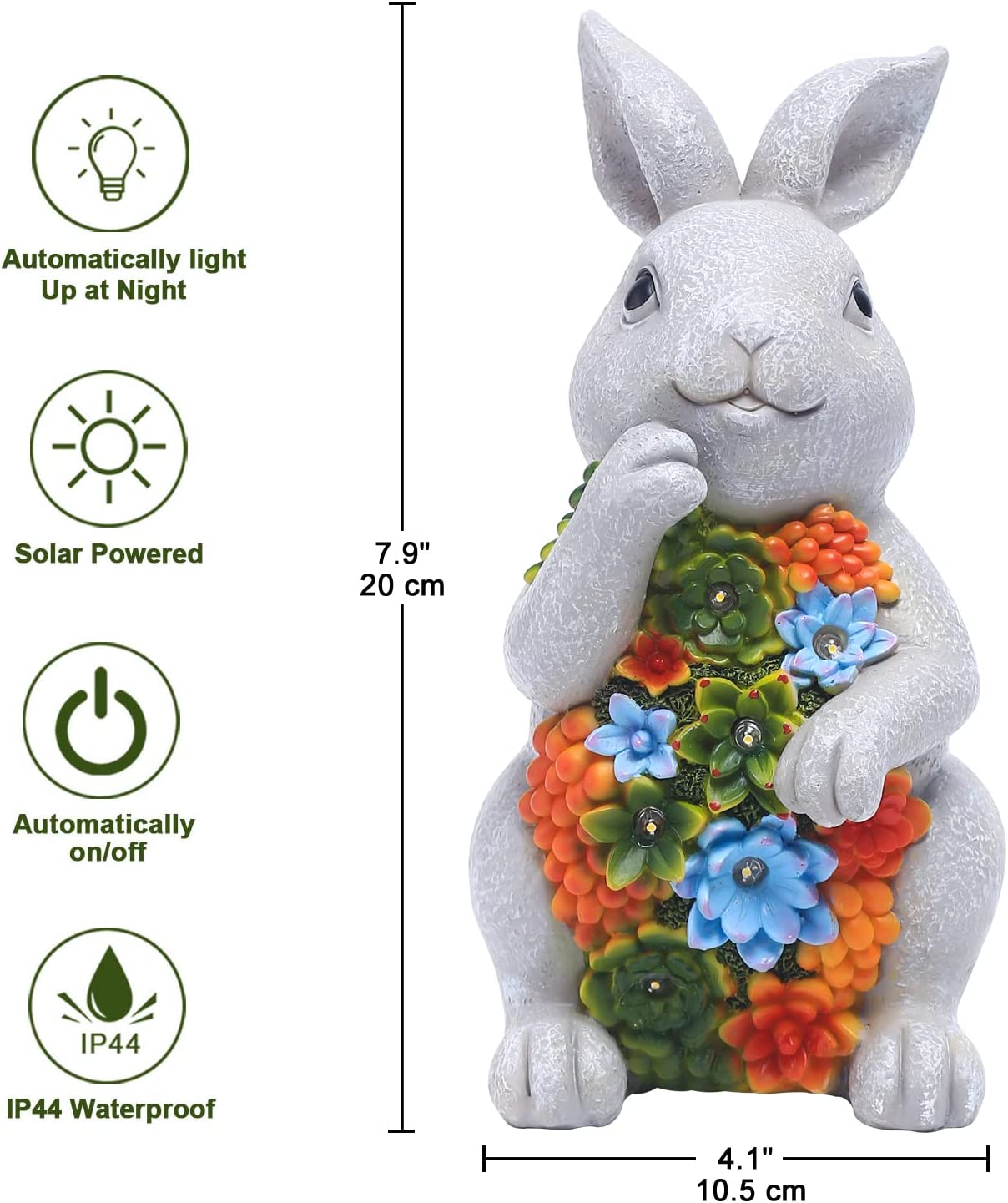 Rabbit Statue Solar Garden Ornaments