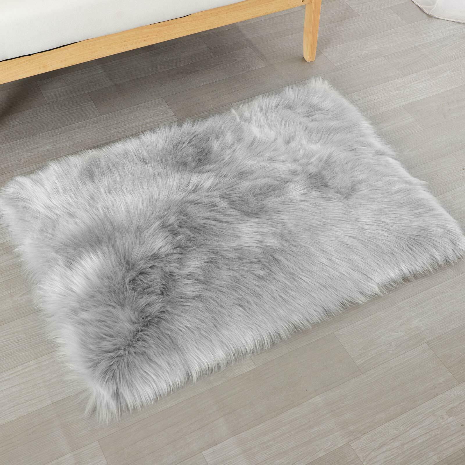 Luxury Rectangular Carpet Fluffy Super Padded Living Room Bedroom Anti-Slip