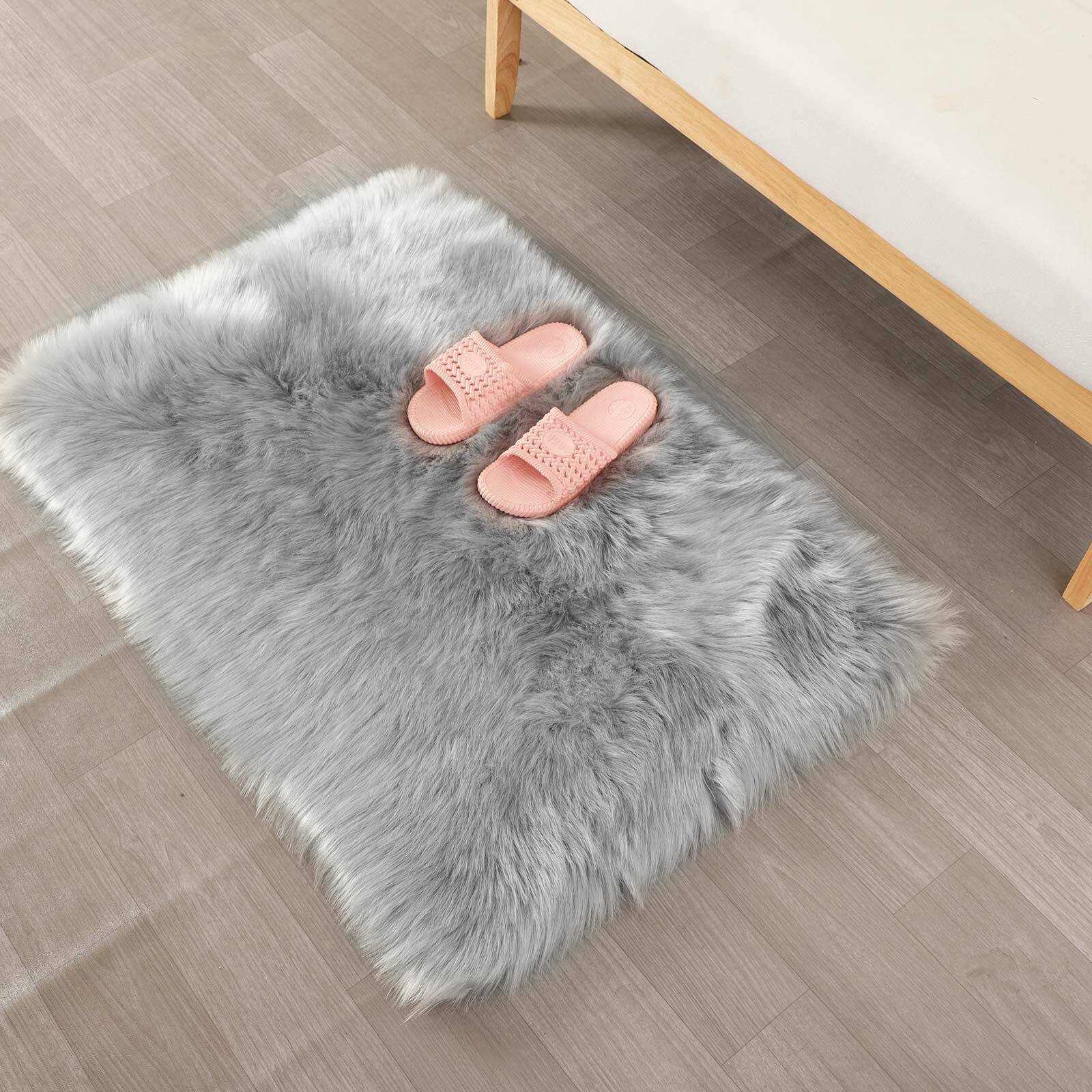 Luxury Rectangular Carpet Fluffy Super Padded Living Room Bedroom Anti-Slip