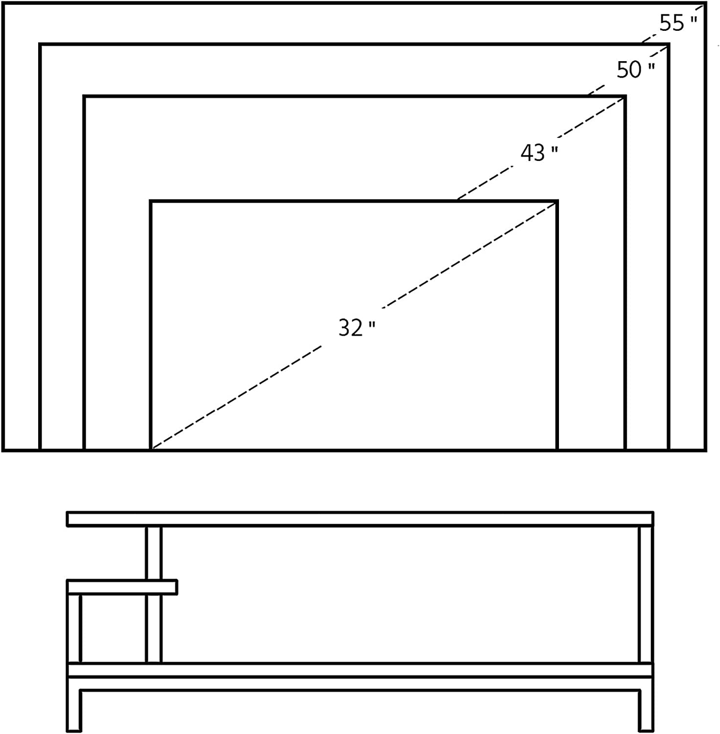 TV Stand for TV up to 55 inch