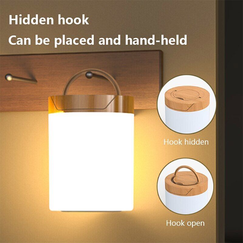 Touch Sensor Night Light LED Bedside Desk Table Lamp Dimmable USB Rechargeable