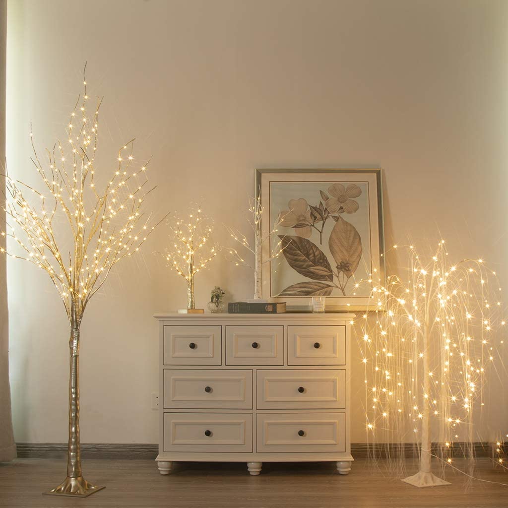 4FT 180LED White Willow Tree Light with Fairy Lights Warm White