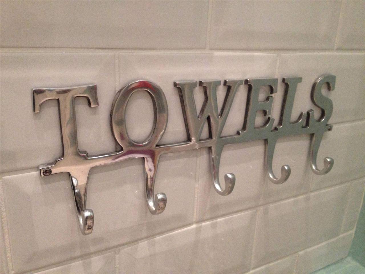 Towel Holder Rack 5 Hooks 