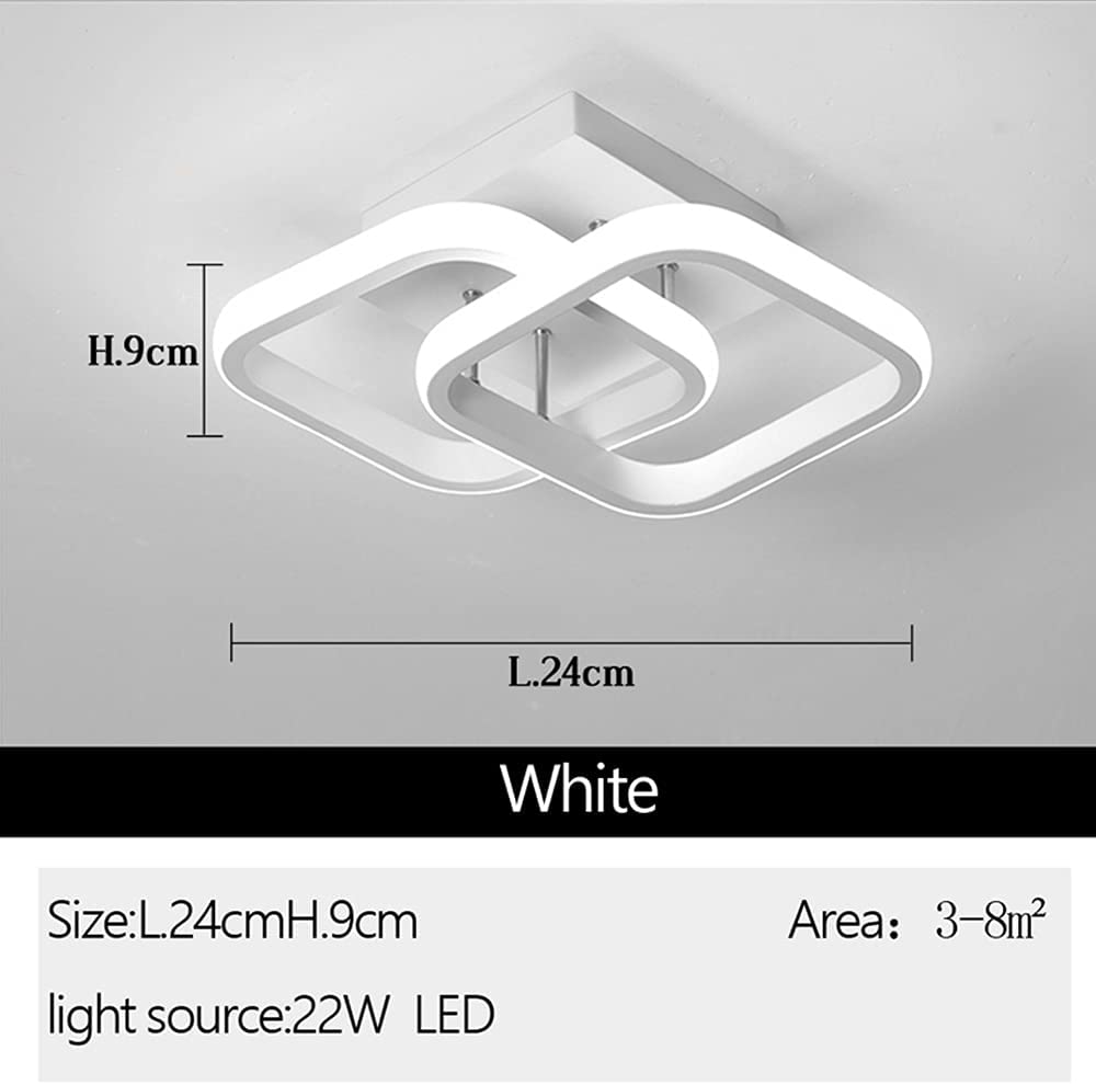 Ceiling Light Modern 22W LED Cool White 6000K Acrylic Square LED