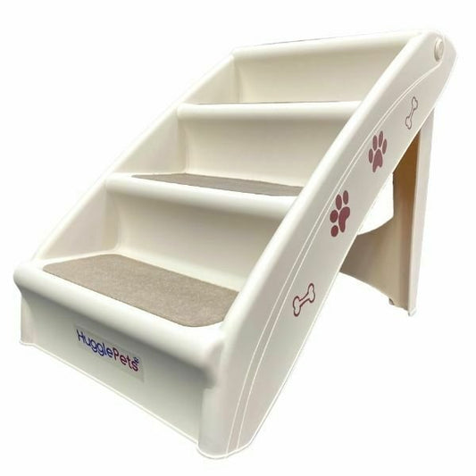 Dog Cat Plastic Folding Stairs & Carpet Pet Dog Puppy Lightweight Access Step