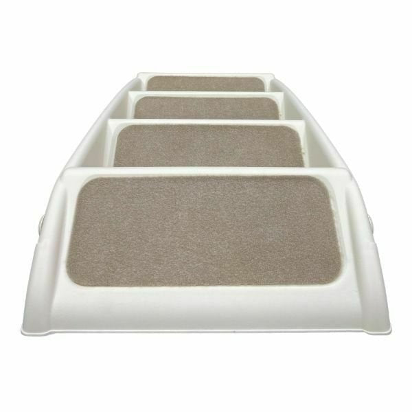 Dog Cat Plastic Folding Stairs & Carpet Pet Dog Puppy Lightweight Access Step