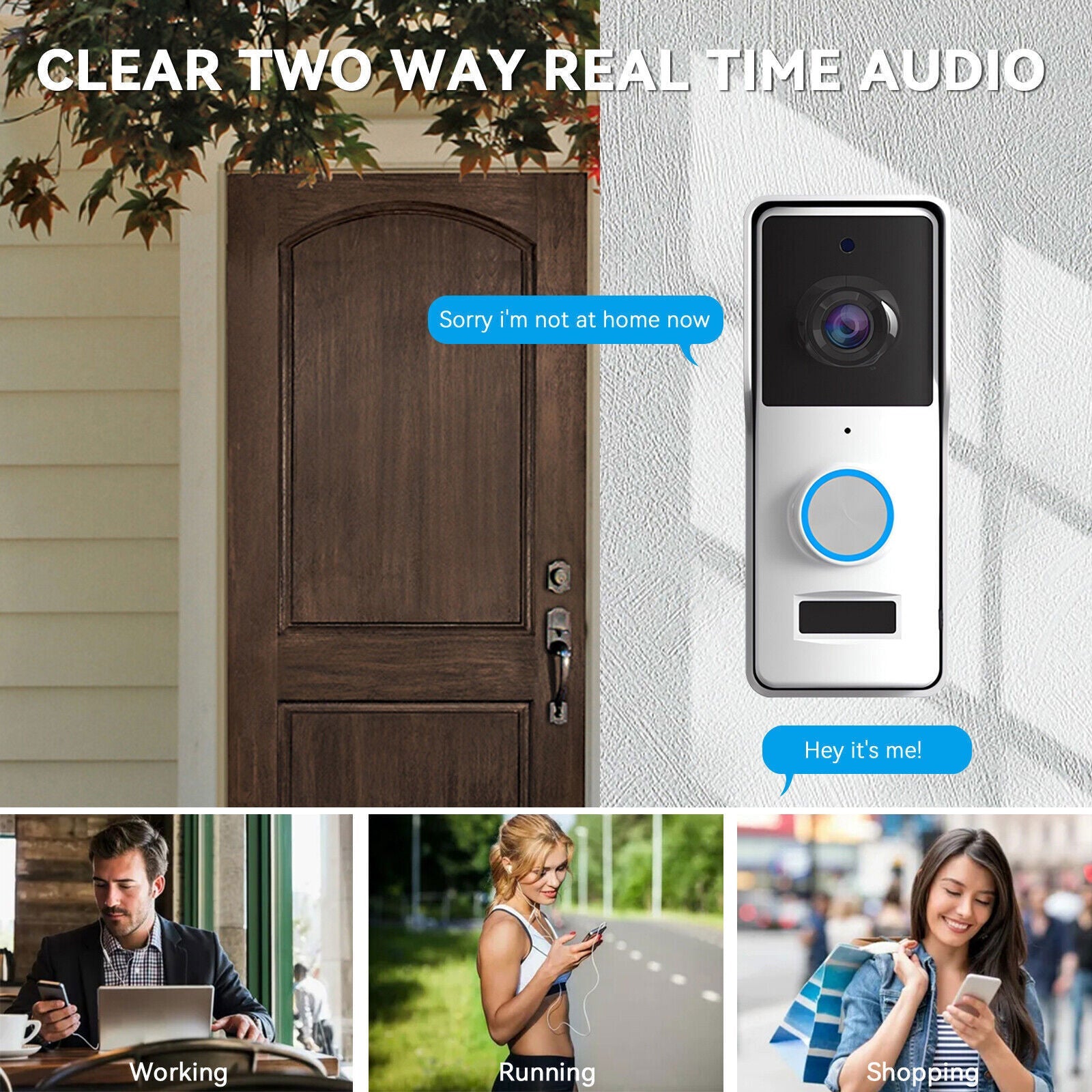 Ring Video Doorbell HD video Wireless Doorbell Advanced Motion Detection Camera