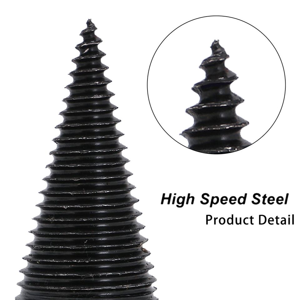 32mm Firewood Drill Bit Wood Cone Hex Shank Wood Log Splitter Screw Splitting