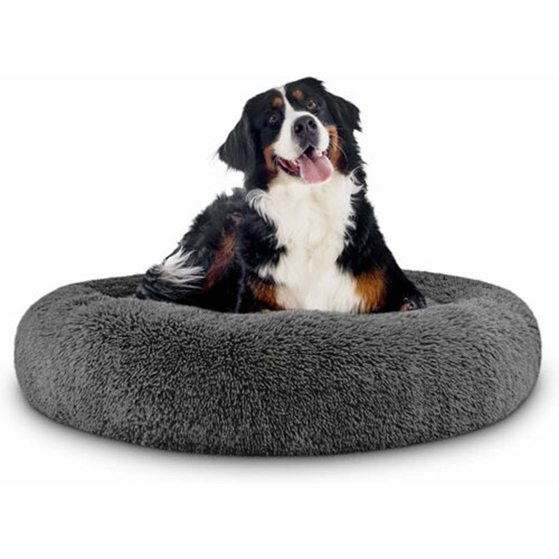 Cat Puppy Calming Plush Cushion Round Pet Bed