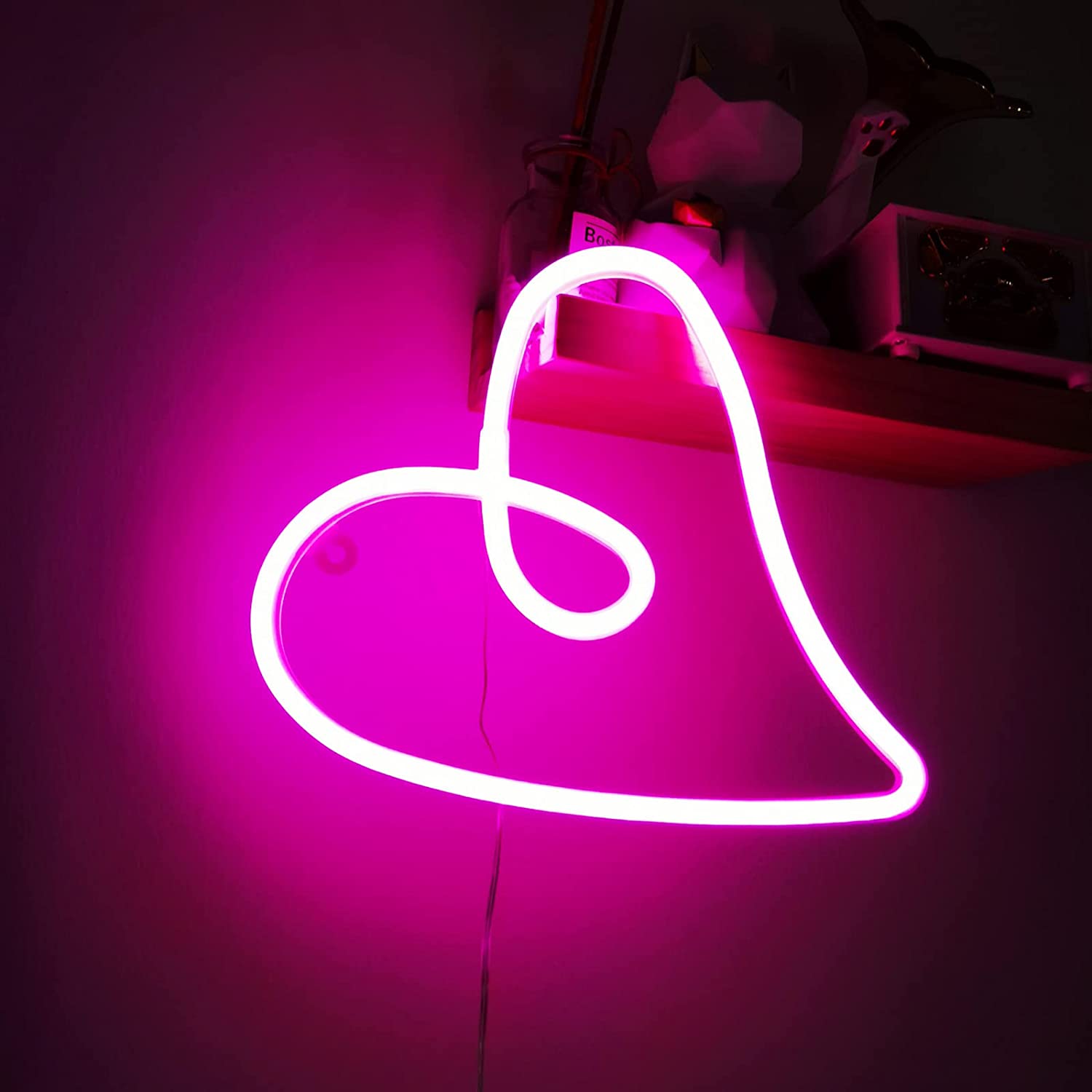 Neon Love Heart Sign