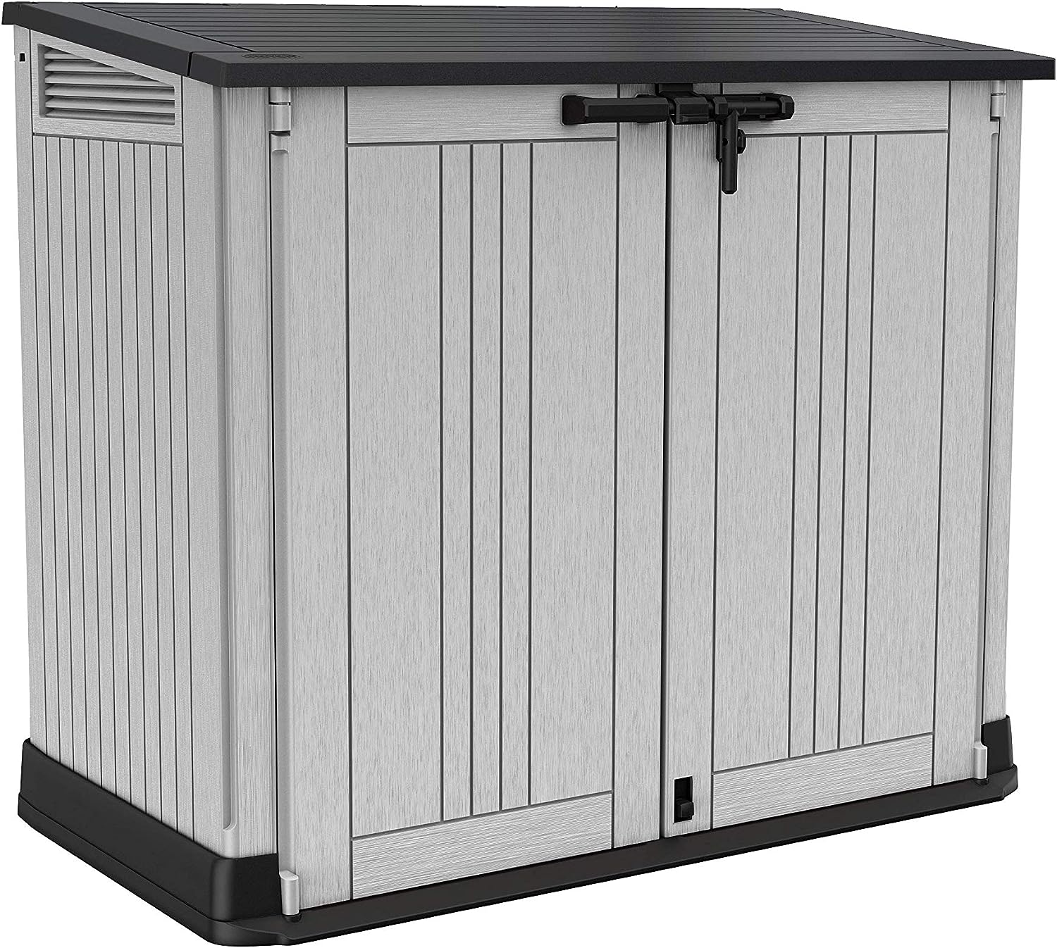 Outdoor Garden Furniture Storage Shed Light Grey with Dark Grey Lid | Fade Free | All Weather Resistant | Safe and Secure | Zero Maintenance