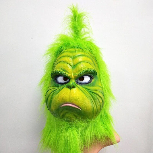 The Grinch Latex Mask Adults Costume Cosplay Christmas Fancy Dress Outfits