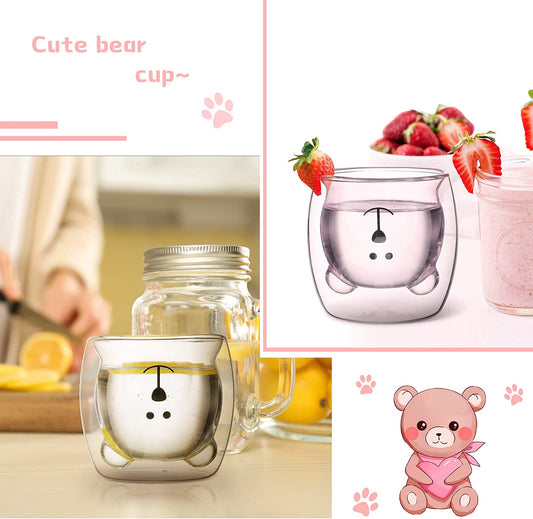 2 Pieces Cute Bear Mugs