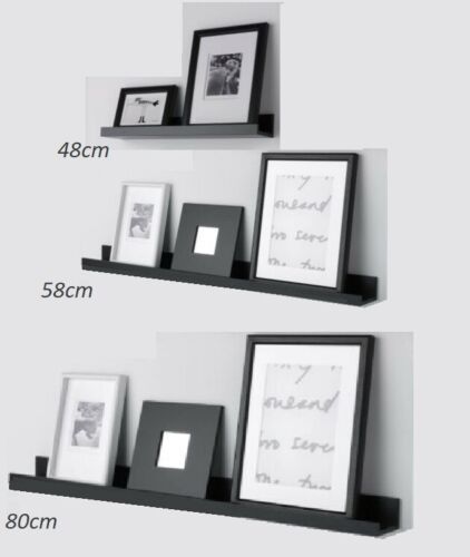 Set of 2 Floating Wall Shelves Picture Ledge Display Rack Book Hanging Shelf