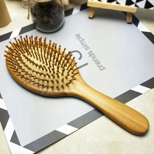 Bamboo Comb Hair Vent Brush Brushes Hair Care Combs - Oval