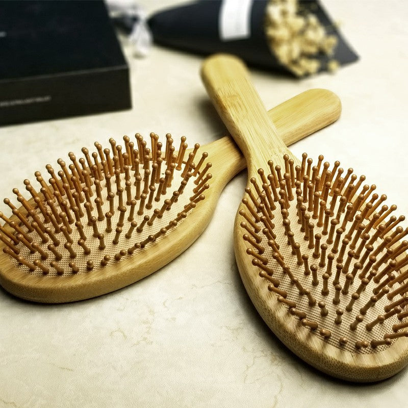 Bamboo Comb Hair Vent Brush Brushes Hair Care Combs - Oval