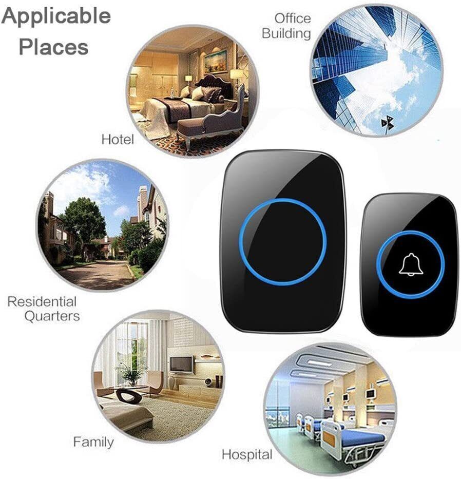 Waterproof Wireless Door Bells 1000ft Long Range Battery Home Cordless Doorbell