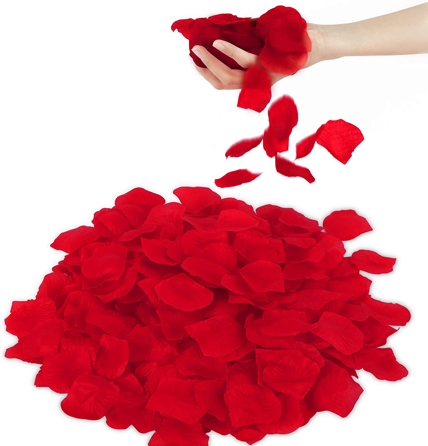 3000PCS Red Rose Petals Fake Flower