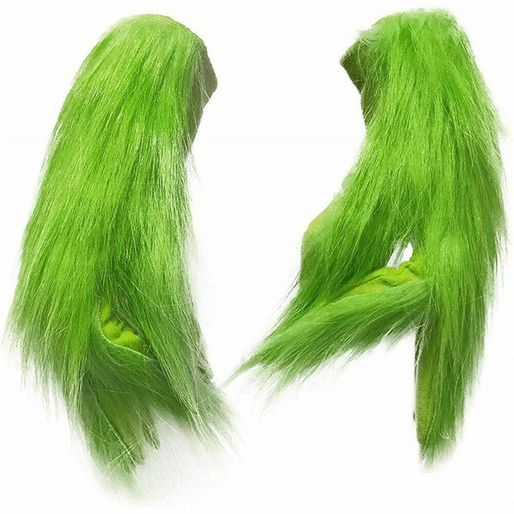 The Grinch Full Head Latex Mask & Gloves Xmas Hat Monster Adult Costume Cosplay